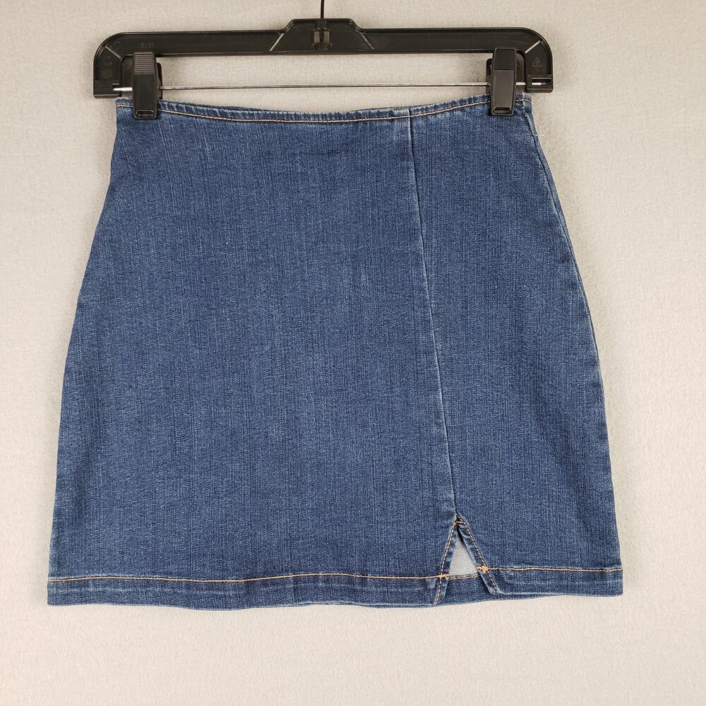 Wild Fable 00 Jean Skirt Blue Denim Mini Coastal Cowgirl Y2K Western Country